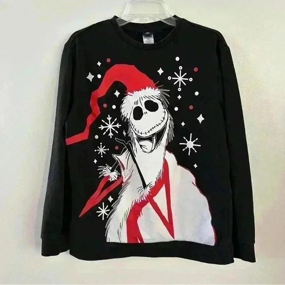 Disney Tim Burton’s The Nightmare Before Christmas Jack Skellington Sweater Sz M - Picture 1 of 8